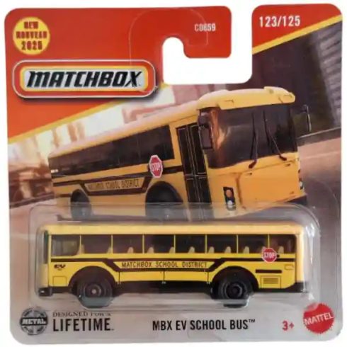 Mattel Matchbox MBX EV School Bus (Amerikai iskolabusz) kisautó