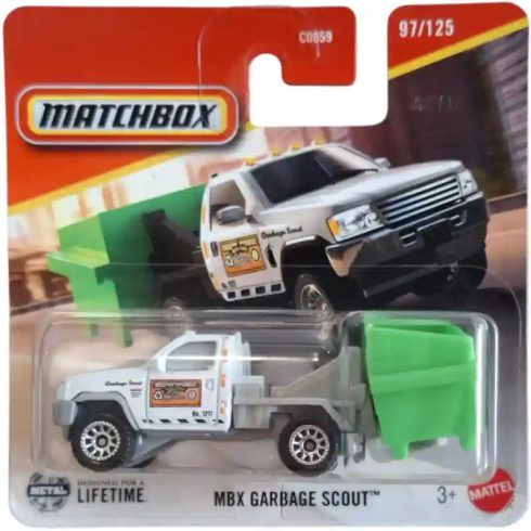 Mattel Matchbox MBX Garbage Scout kukásautó kisautó