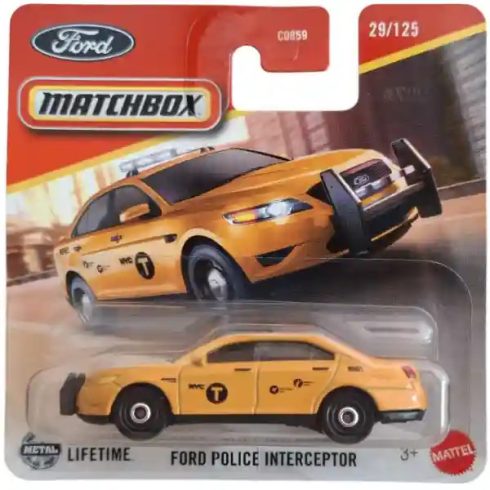 Mattel Matchbox Ford Police Interceptor rendőrautó kisautó