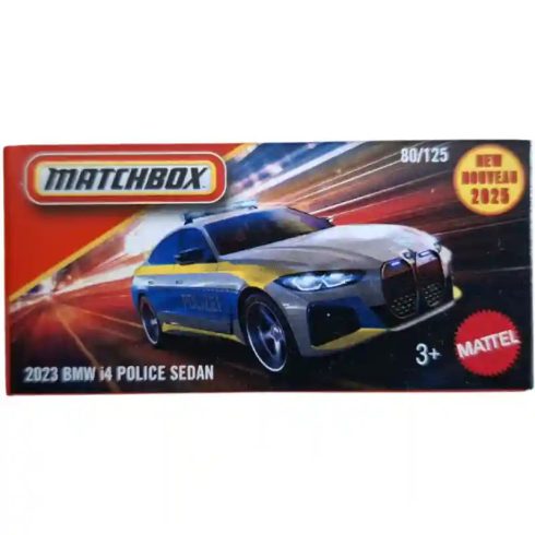Mattel Matchbox 2023 BMW i4 Police Sedan rendőrautó
