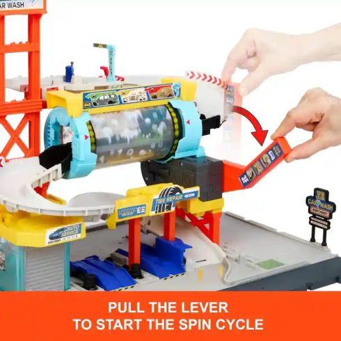 Mattel Matchbox Spin Cyclone autómosó játékszett kisautóval