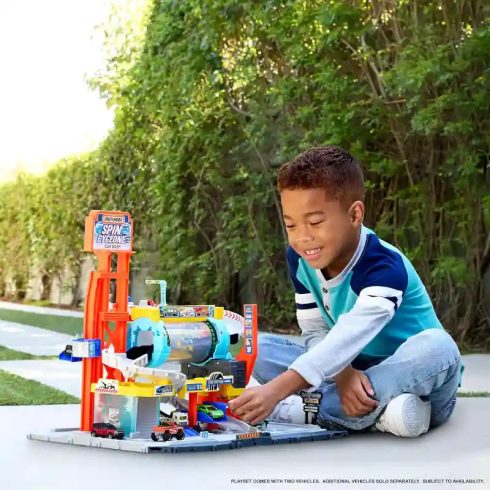Mattel Matchbox Spin Cyclone autómosó játékszett kisautóval