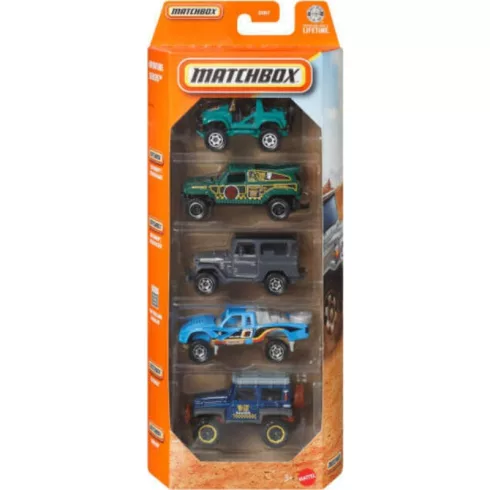 Mattel Matchbox kisautók 5 darabos szett - Adventure Seekers