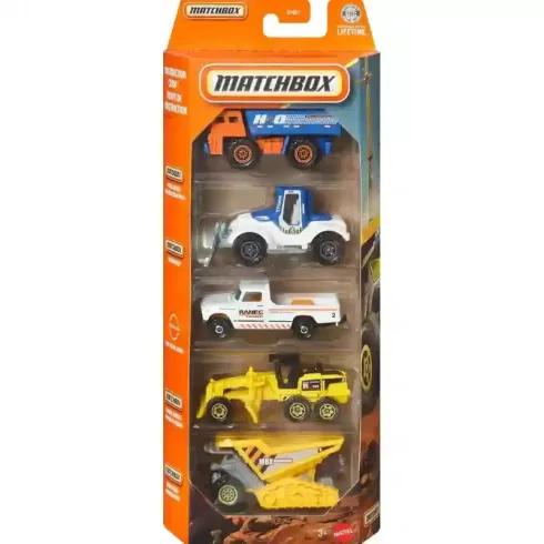 Mattel Matchbox kisautók 5 darabos szett - Construction Crew
