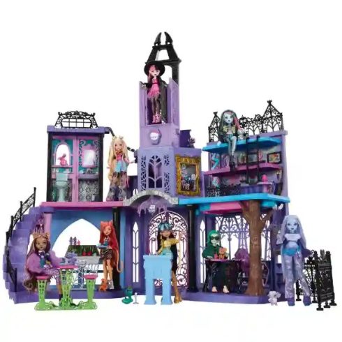 Mattel Monster High óriás rémséges egyetem bútorokkal és kiegészítőkkel, Haunted High School