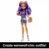 Mattel Monster High Skulltimate Secrets Fearidescent - Clawdeen Wolf baba koporsóval