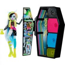   Mattel Monster High Skulltimate Secrets Neon Frights - Frankie Stein baba koporsóval (csomagolássérült)