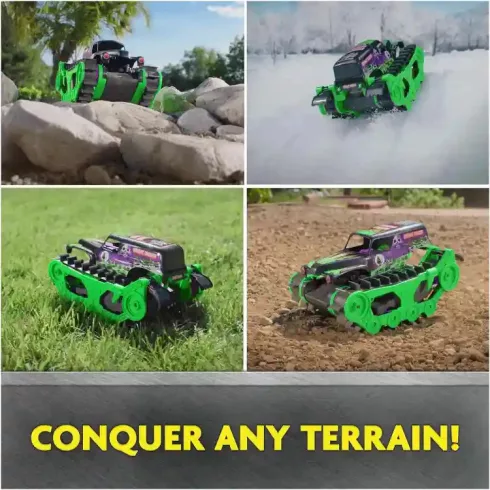 Monster Jam távirányítós RC Grave Digger Trax tank 32cm