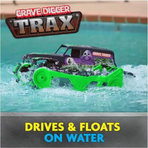 Monster Jam távirányítós RC Grave Digger Trax tank 32cm