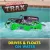 Monster Jam távirányítós RC Grave Digger Trax tank 32cm