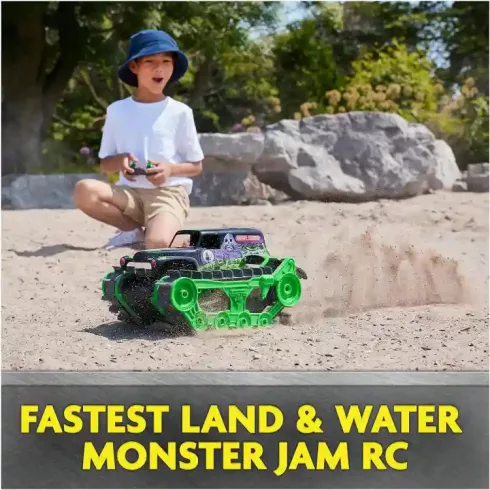 Monster Jam távirányítós RC Grave Digger Trax tank 32cm