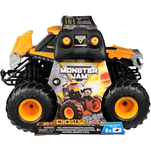 Monster Jam távirányítós RC JCB Digatron monster truck autó fénnyel 32cm