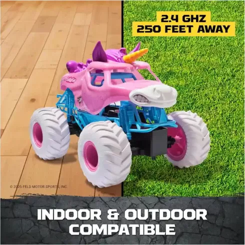 Monster Jam távirányítós RC Sparkle Smash unikornis monster truck autó 32cm
