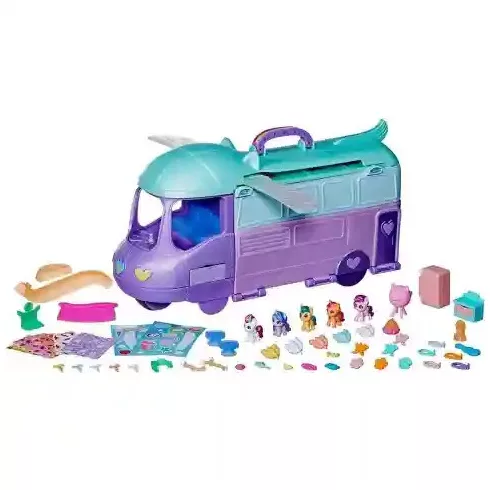 Hasbro Én kicsi pónim: Varázslatos minivilág - Mare Stream lakókocsi pónikkal