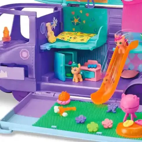 Hasbro Én kicsi pónim: Varázslatos minivilág - Mare Stream lakókocsi pónikkal