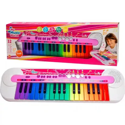 Simba Toys My Music World - Szivárványos elektronikus játék szintetizátor