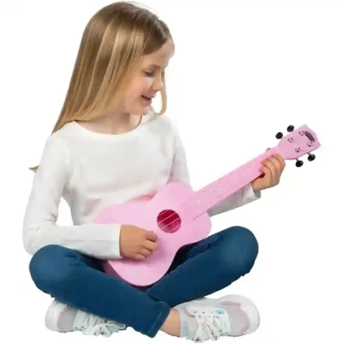 Rockstar Junior 6 húros akusztikus rózsaszín gitár gyerekeknek