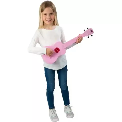 Rockstar Junior 6 húros akusztikus rózsaszín gitár gyerekeknek