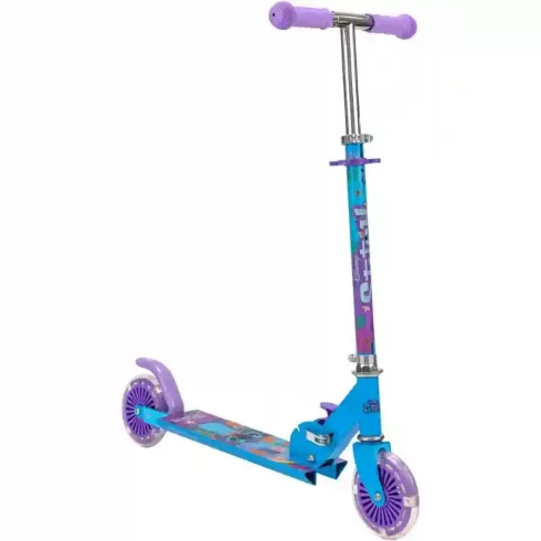 Disney Stitch fémvázas összecsukható kétkerekű gyerek roller lábfékkel, LED világítással (csomagolássérült)