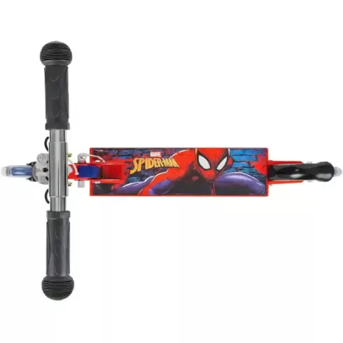 Marvel Pókember fémvázas összecsukható kétkerekű gyerek roller lábfékkel, LED világítással (csomagolássérült)