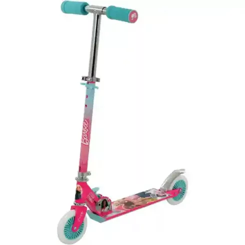 Barbie fémvázas összecsukható kétkerekű gyerek roller lábfékkel