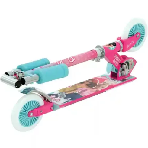 Barbie fémvázas összecsukható kétkerekű gyerek roller lábfékkel