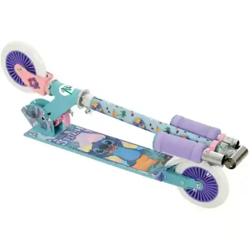 Disney Stitch fémvázas összecsukható kétkerekű gyerek roller lábfékkel