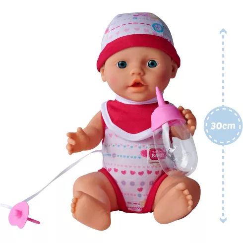 Simba Toys New Born Baby - 5 funkciós, interaktív lány baba 30cm (105037800)