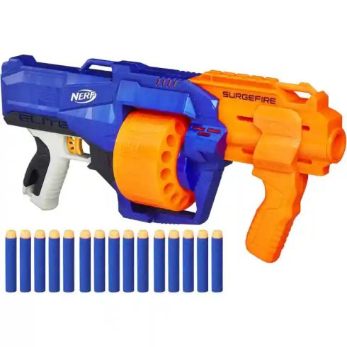 Hasbro Nerf N-Strike Elite Surgefire játék szivacslövő forgótáras fegyver 15db lövedékkel