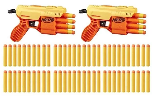 Hasbro Nerf E8314 Alpha Strike Fang QS-4 játék szivacslövő fegyver 2 db-os szett 68 db lövedékkel
