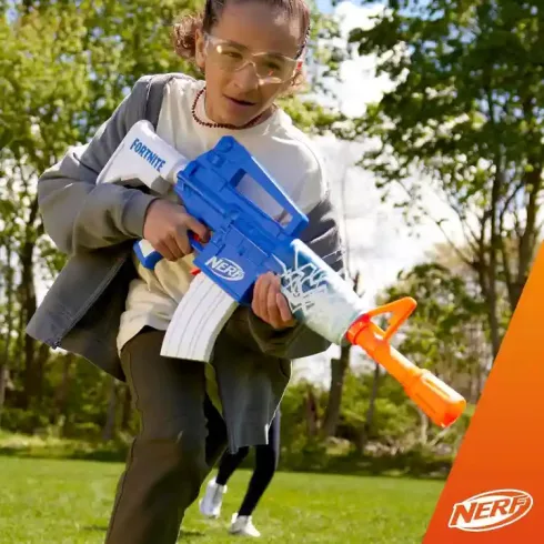 Hasbro Nerf Fortnite Blue Shock motorizált játék szivacslövő gépfegyver 10db lövedékkel
