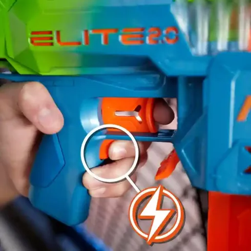 Hasbro Nerf Elite 2.0 Double Punch motorizált játék szivacslövő fegyver 50db lövedékkel