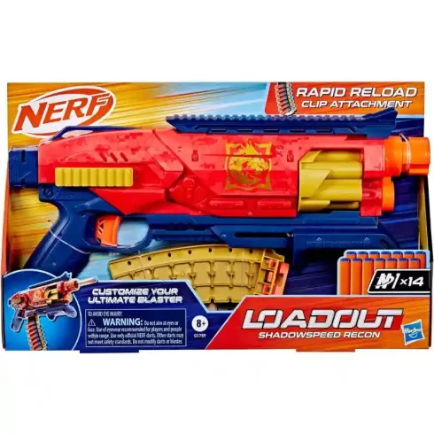 Hasbro Nerf Loadout Shadowspeed Recon forgótáras szivacslövő játékfegyver