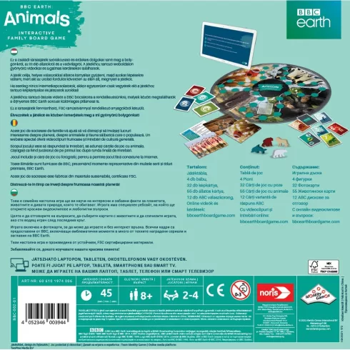Noris - BBC Earth állatos interaktív családi társasjáték (606101974006)