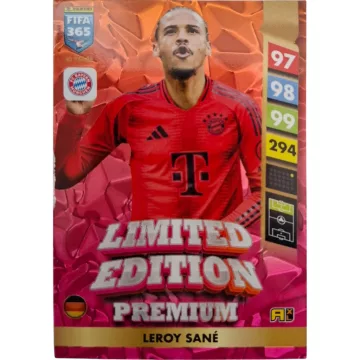   Panini FIFA 365 Adrenalyn XL Limited Edition Premium Leroy Sané focis kártya, FC Bayern München