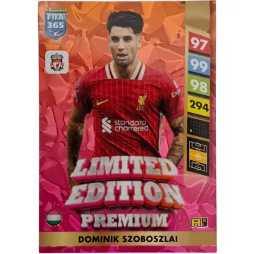   Panini FIFA 365 Adrenalyn XL Limited Edition Premium Szoboszlai Dominik focis kártya, Liverpool FC