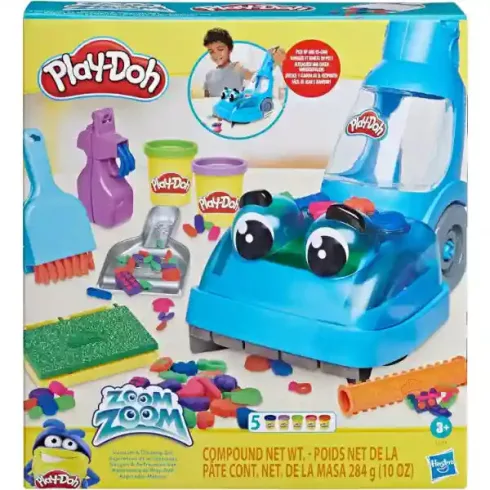 Hasbro Play-Doh Zoom Zoom takarító szett porszívóval gyurmakészlet