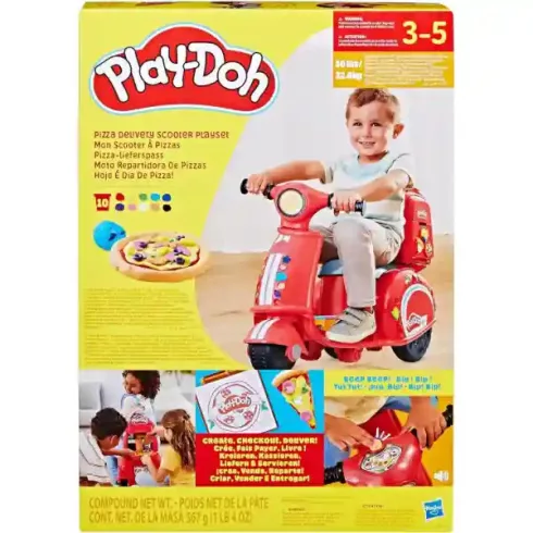 Hasbro Play-Doh Pizzafutár robogó bébitaxi gyurmakészlet
