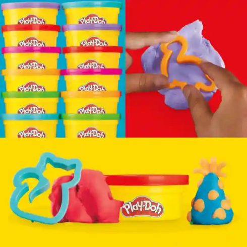 Hasbro Play-Doh 24 tégelyes színes gyurmakészlet formákkal