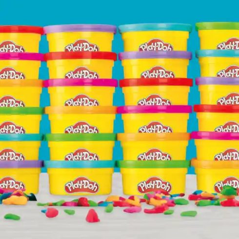 Hasbro Play-Doh 24 tégelyes színes gyurmakészlet formákkal