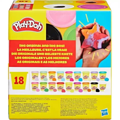 Hasbro Play-Doh 18 tégelyes színes gyurmakészlet