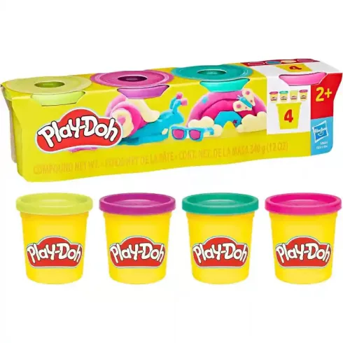 Hasbro Play-Doh 4 tégelyes színes gyurmakészlet