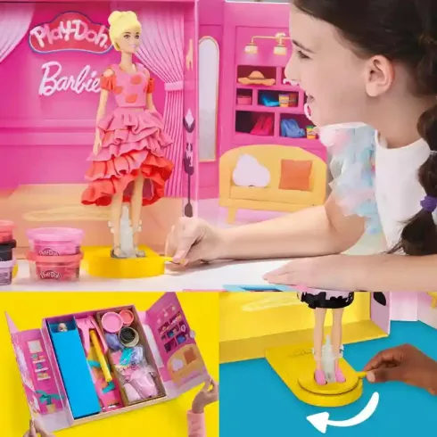 Hasbro Play-Doh Barbie divattervező és divatbemutató gyurmakészlet babával