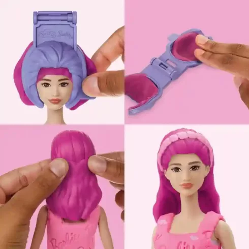 Hasbro Play-Doh Barbie divattervező gyurmakészlet babával - Szívek és frizura