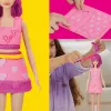 Hasbro Play-Doh Barbie divattervező gyurmakészlet babával - Szívek és frizura