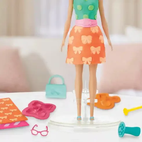 Hasbro Play-Doh Barbie divattervező kiegészítő gyurmakészlet - Gyöngyök és masnik
