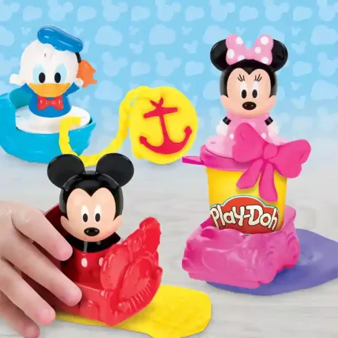 Hasbro Play-Doh Disney Donald kacsa, Minnie és MIckey egér járművei gyurmakészlet