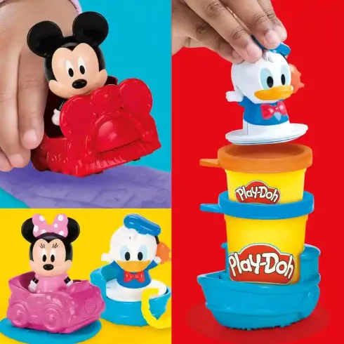 Hasbro Play-Doh Disney Donald kacsa, Minnie és MIckey egér járművei gyurmakészlet