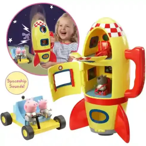 Hasbro Peppa Pig - Peppa malac interaktív űrhajója űrjárművel és figurákkal