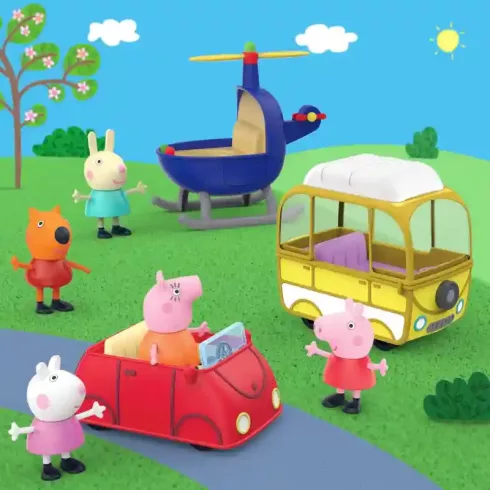 Hasbro Peppa Pig - Peppa malac játékszett járművekkel és figurákkal